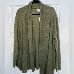 Mudpie olive green sweater cardigan